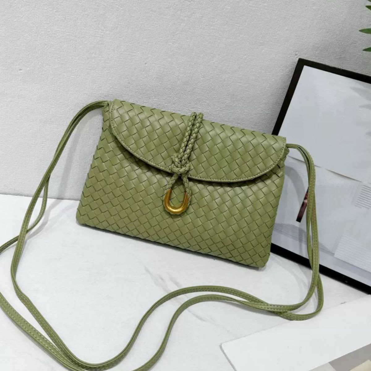 Bottega Woven Crossbody Bag — 27 cm | 9 Colors With Box