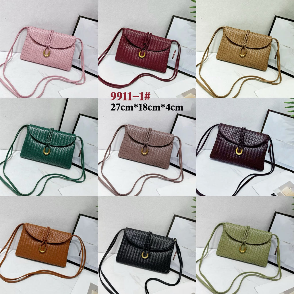 Bottega Woven Crossbody Bag — 27 cm | 9 Colors With Box