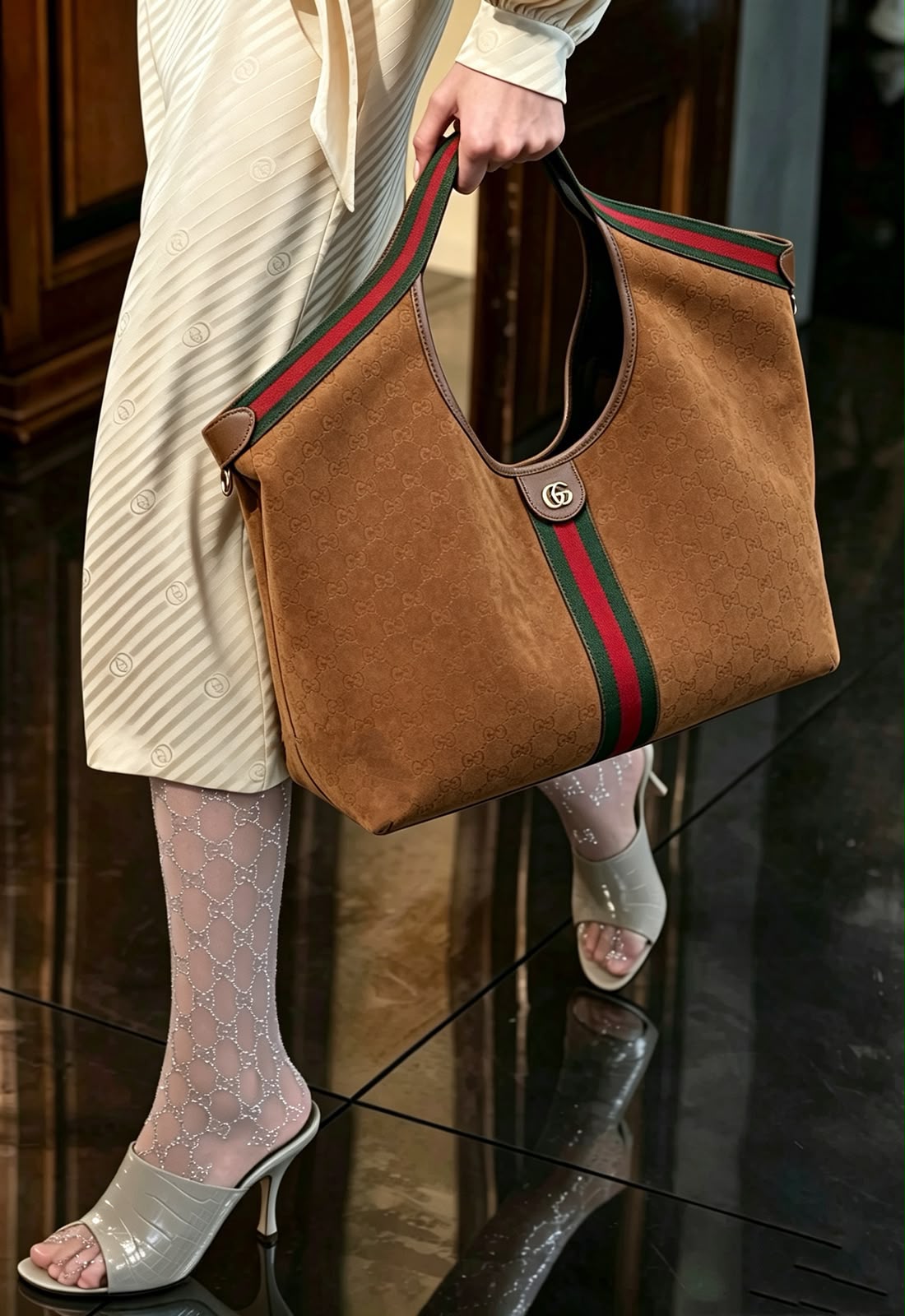 GUCCI Hobo Shoulder Bag — 50 cm | 4 Colors | Includes Pouch without Box A+