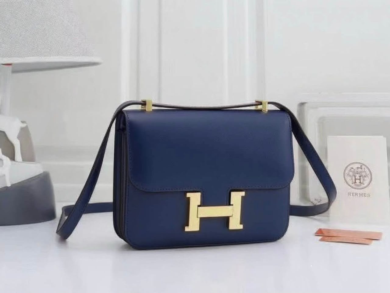 HERMÈS Structured Shoulder Bag — 24 cm | 4 Colors with Box