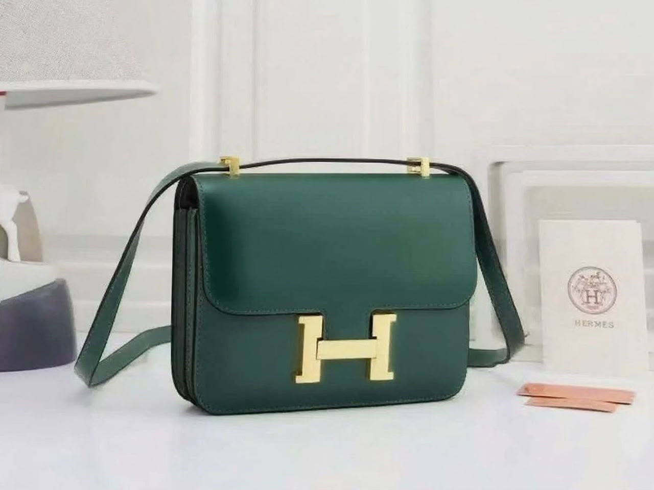 HERMÈS Structured Shoulder Bag — 24 cm | 4 Colors with Box