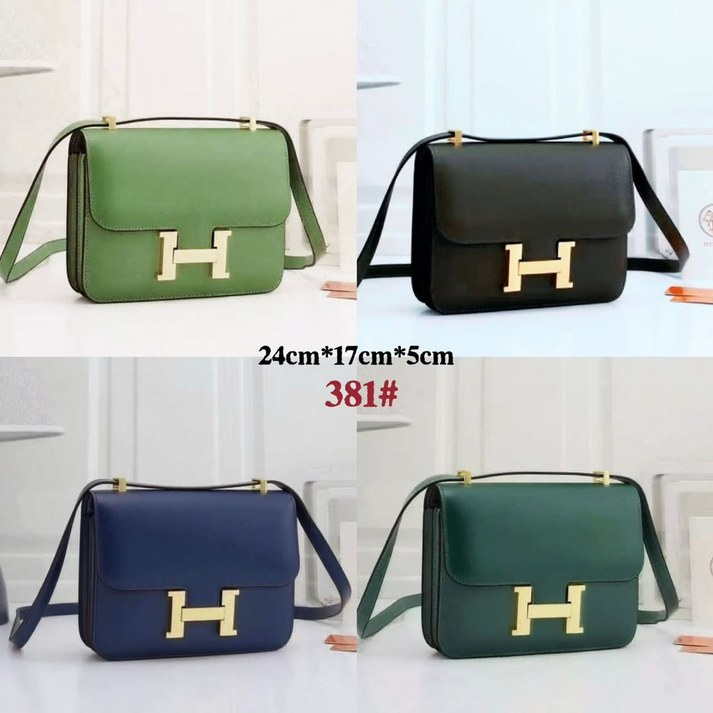 HERMÈS Structured Shoulder Bag — 24 cm | 4 Colors with Box