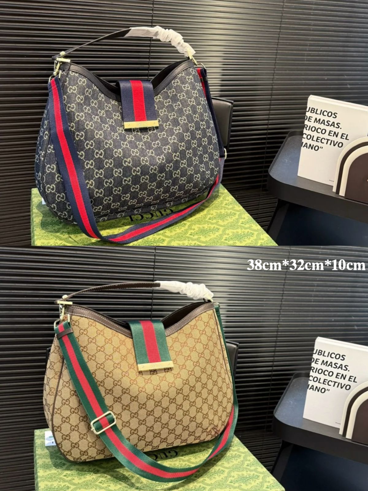 GUCCI Hobo Shoulder Bag — 38 cm | 2 Colors Without Box A+