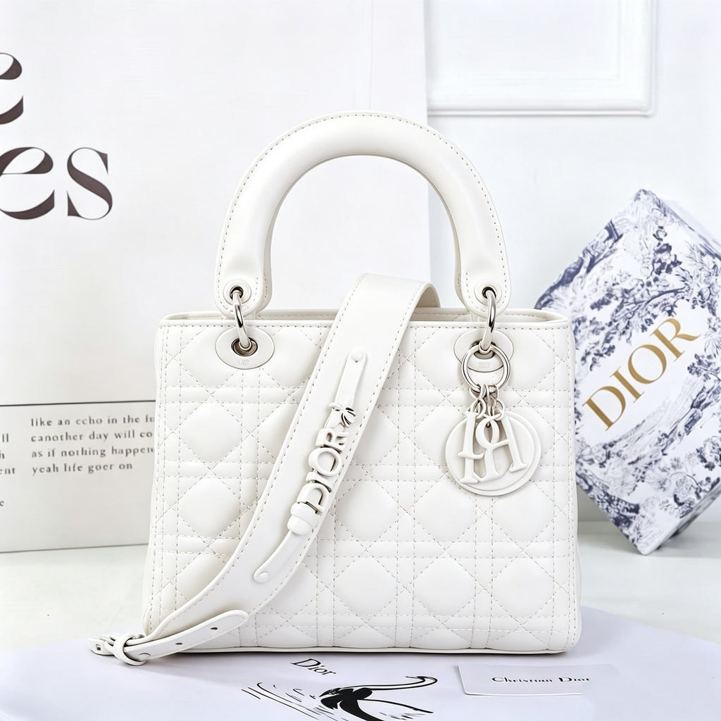 DIOR Quilted Top Handle Bag — 24 cm | 6 Colors Without Box