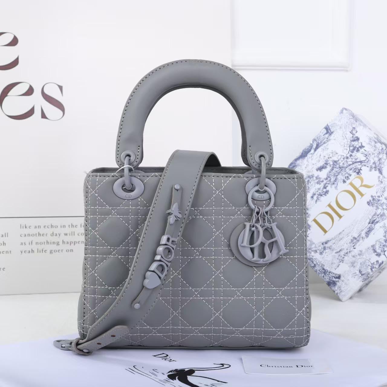 DIOR Quilted Top Handle Bag — 24 cm | 6 Colors Without Box