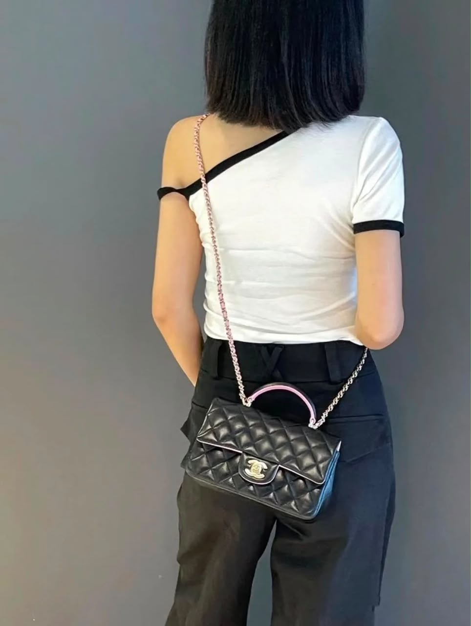 CHANEL Quilted Top Handle Shoulder Bag — 2 Colors With Box A+