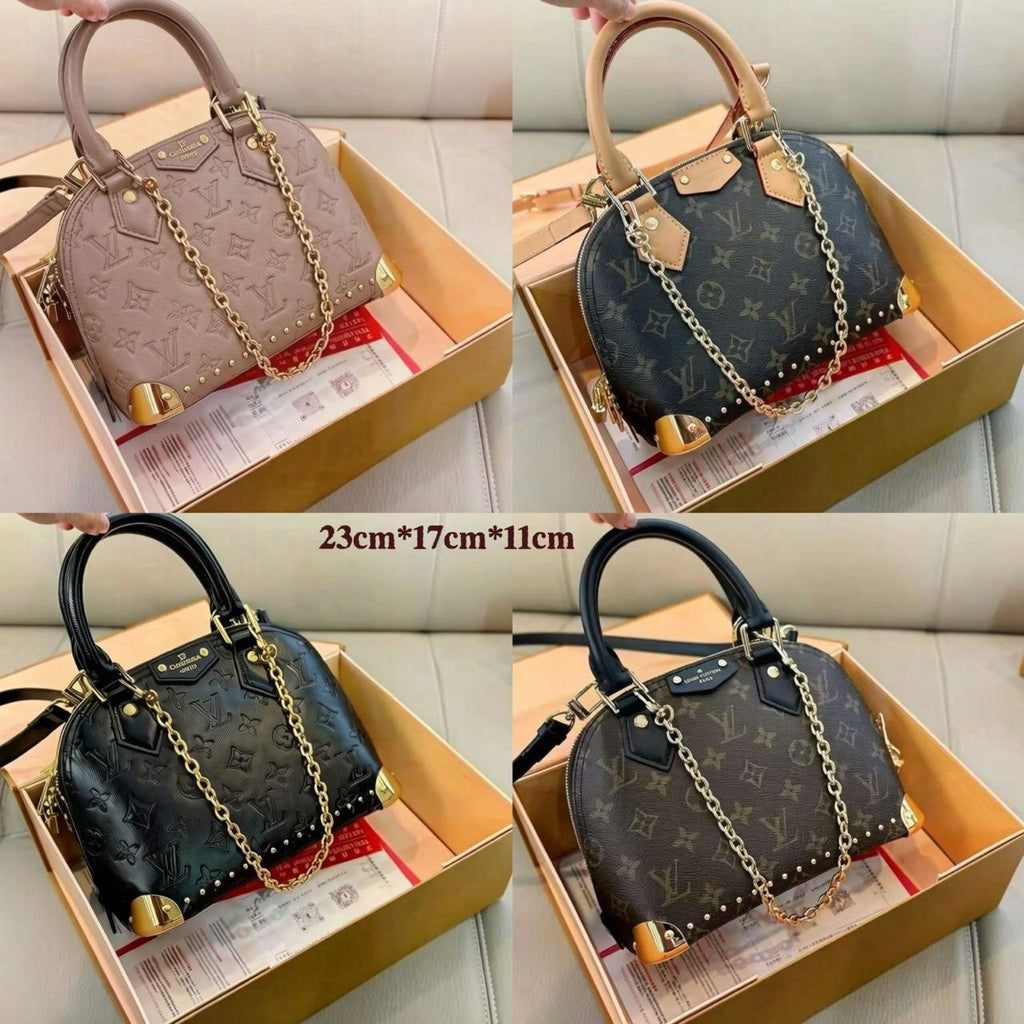 LOUIS VUITTON Studded Shoulder Bag — 23 cm | 4 Colors With Box A+