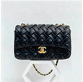 CHANEL Woven Leather Flap Shoulder Bag — 25 cm | 4 Colors with Box A+