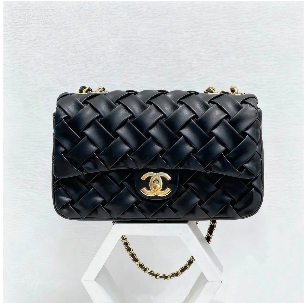 CHANEL Woven Leather Flap Shoulder Bag — 25 cm | 4 Colors with Box A+