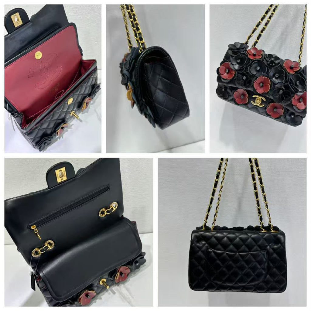 CHANEL Camellia Flower Flap Bag — 26 cm | 5 Colors With Box A+