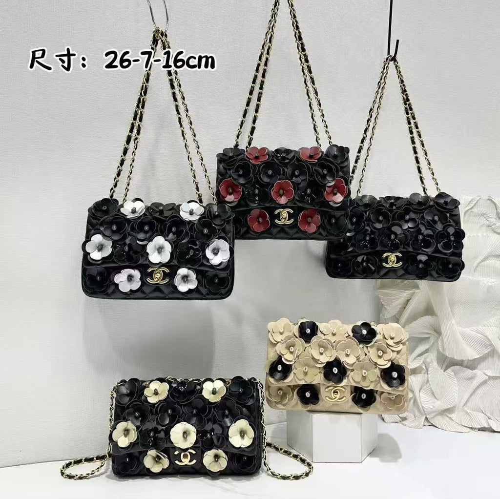 CHANEL Camellia Flower Flap Bag — 26 cm | 5 Colors With Box A+