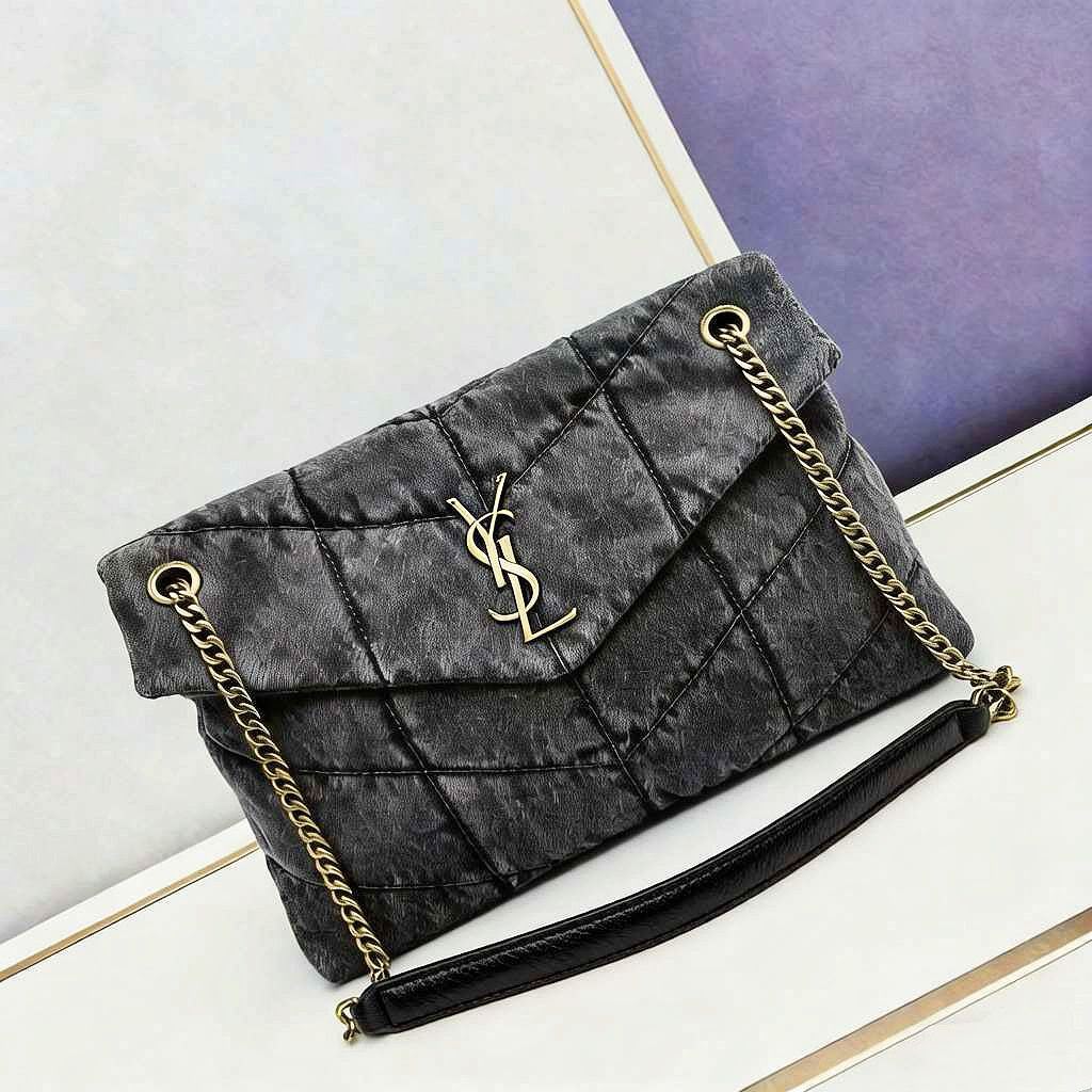 YSL Puffer Quilted Flap Bag — 35 cm | 2 Colors Without Box A+