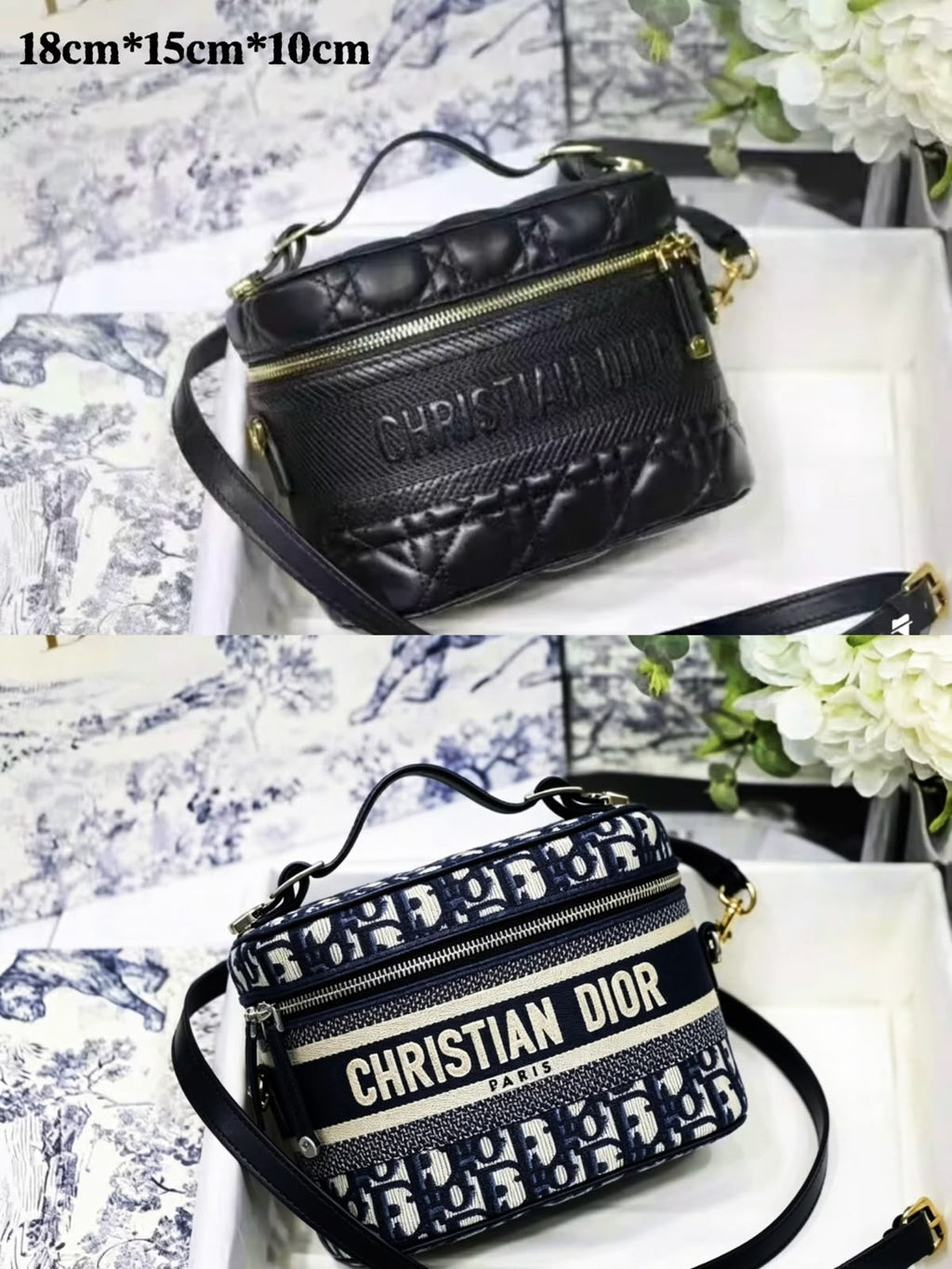 DIOR Crossbody Bag — 18 cm | 2 Colors With Box