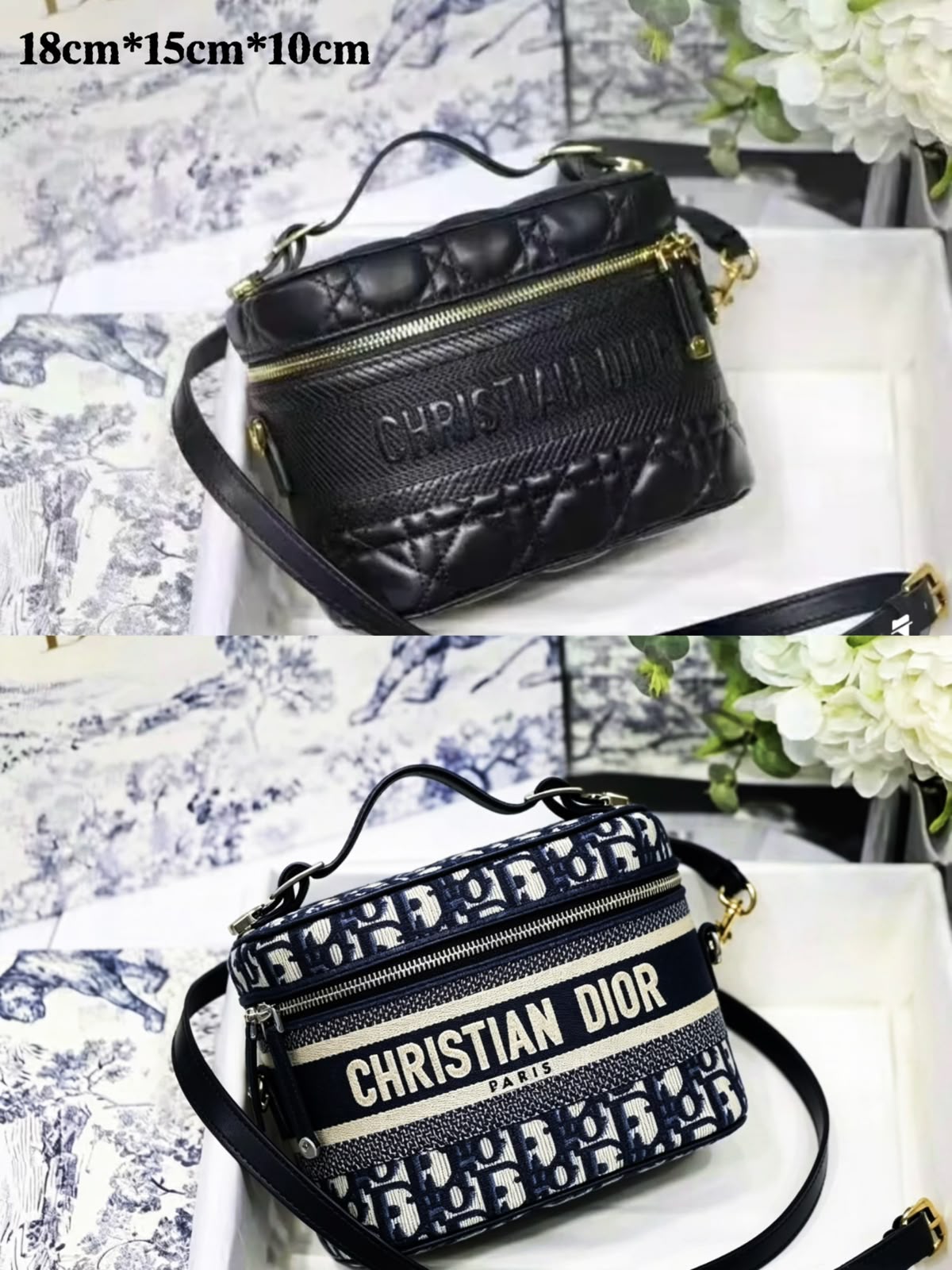 DIOR Crossbody Bag — 18 cm | 2 Colors With Box