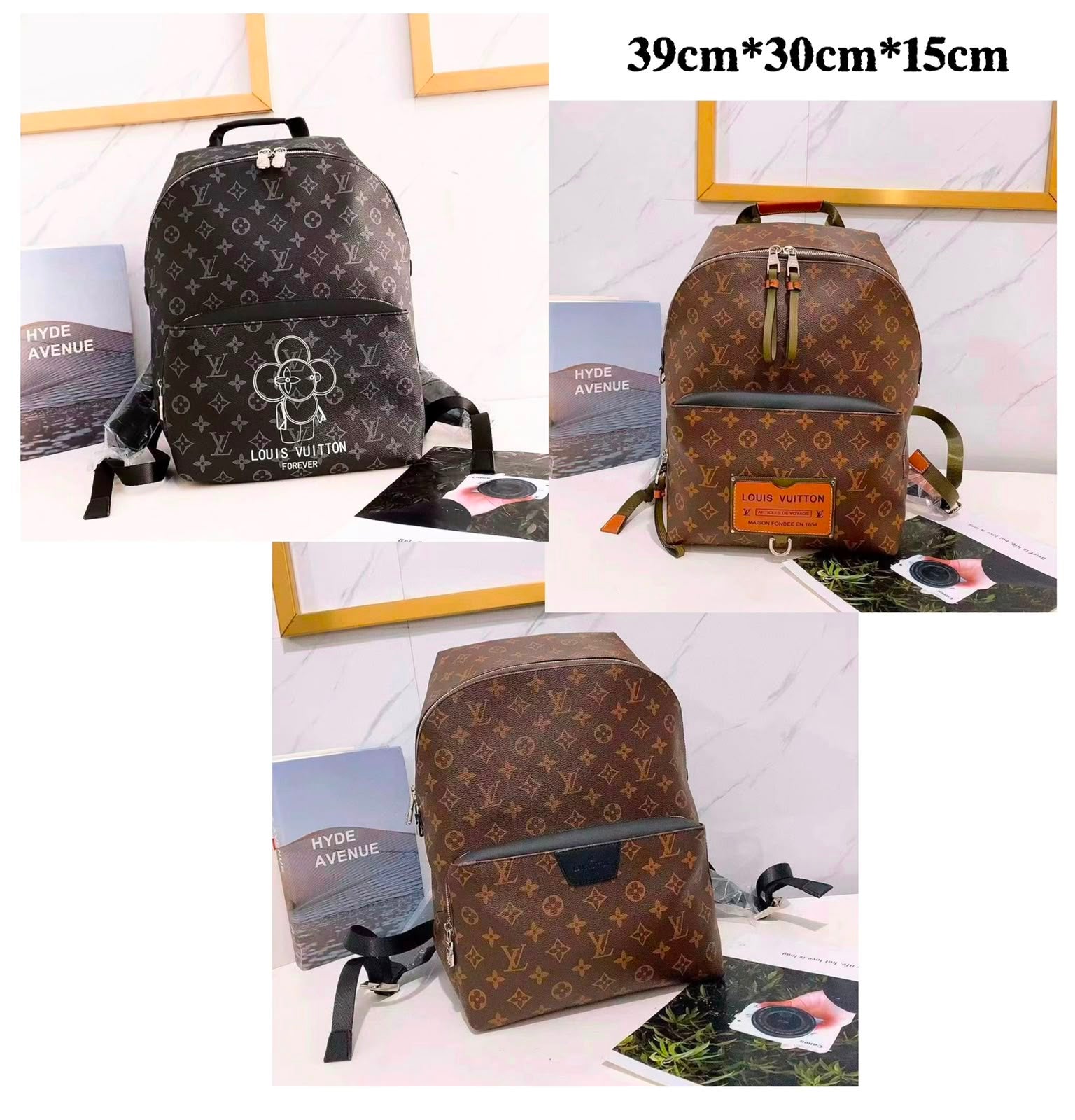 LOUIS VUITTON Backpack — 39 cm | 3 Colors | Without Box| A+