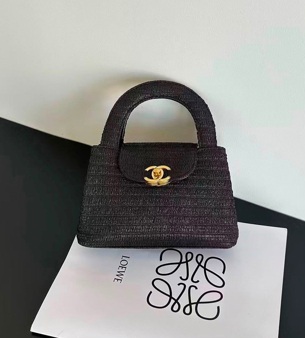 CHANEL MINI Woven Top Handle Bag — 20 cm | 6 Colors With Box