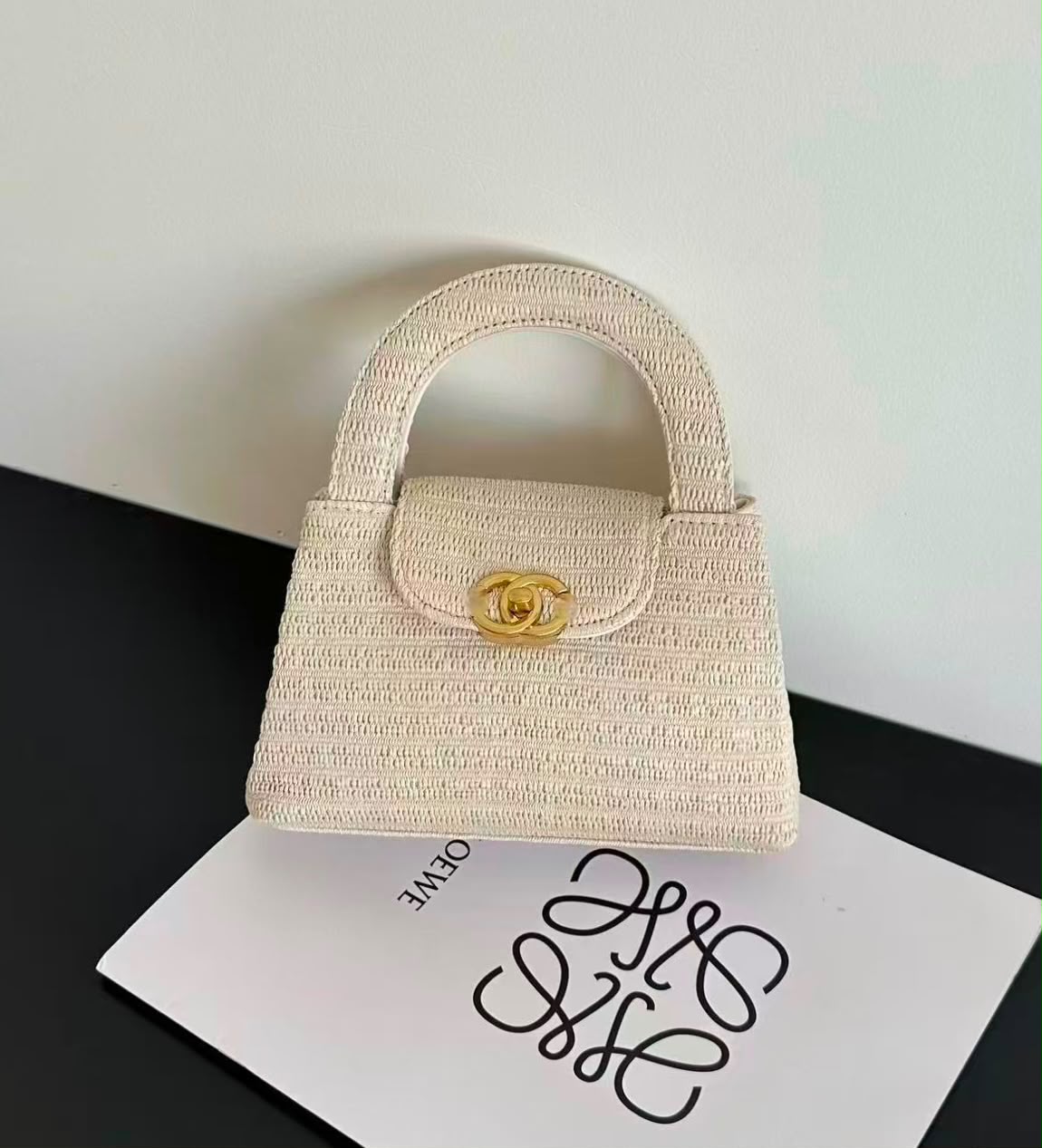 CHANEL MINI Woven Bag 20 cm With Box