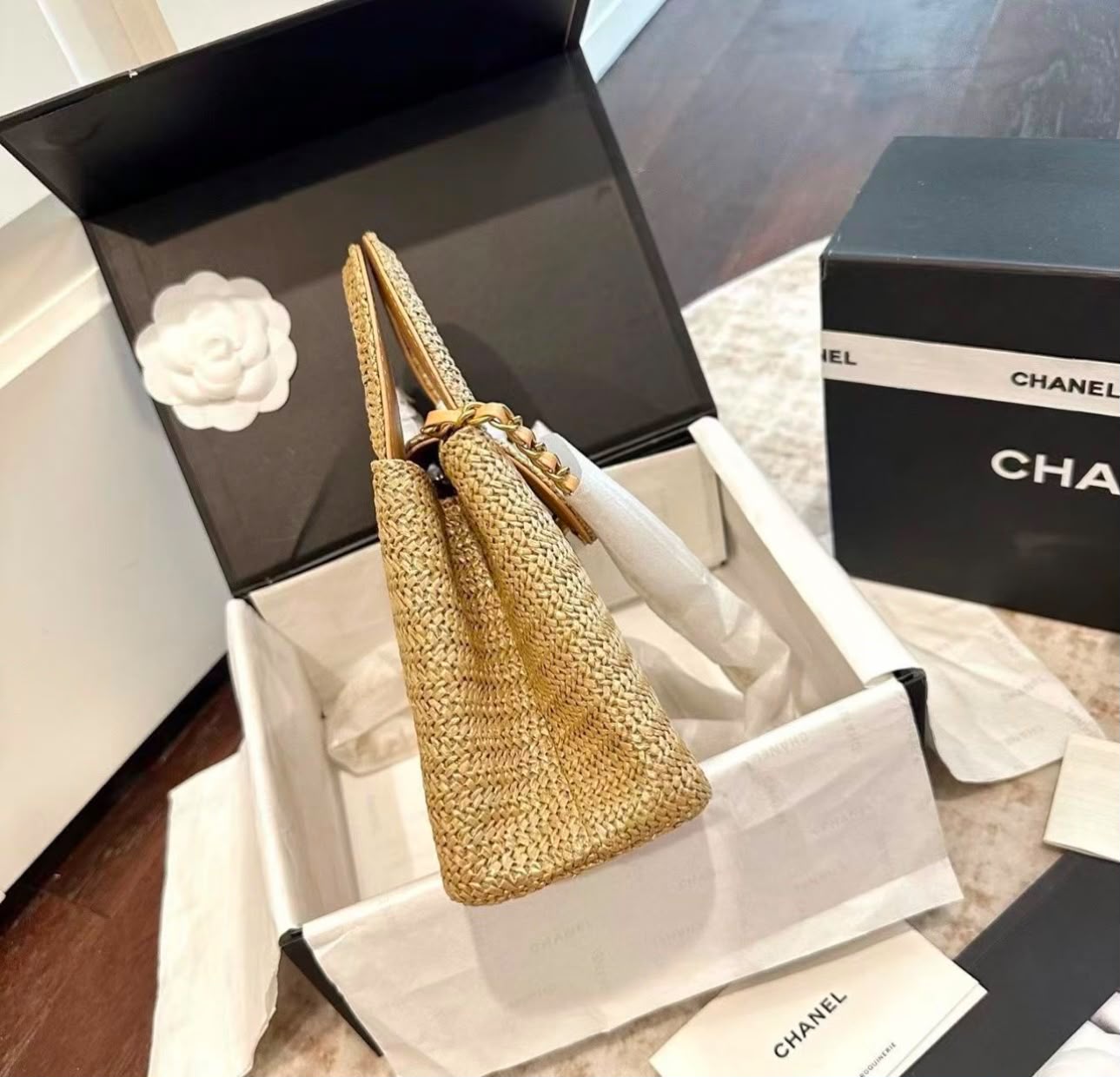 CHANEL MINI Woven Top Handle Bag — 20 cm | 6 Colors With Box