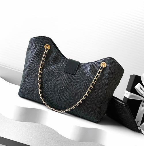 CHANEL Croc-Embossed Tote 39 cm Without Box A+