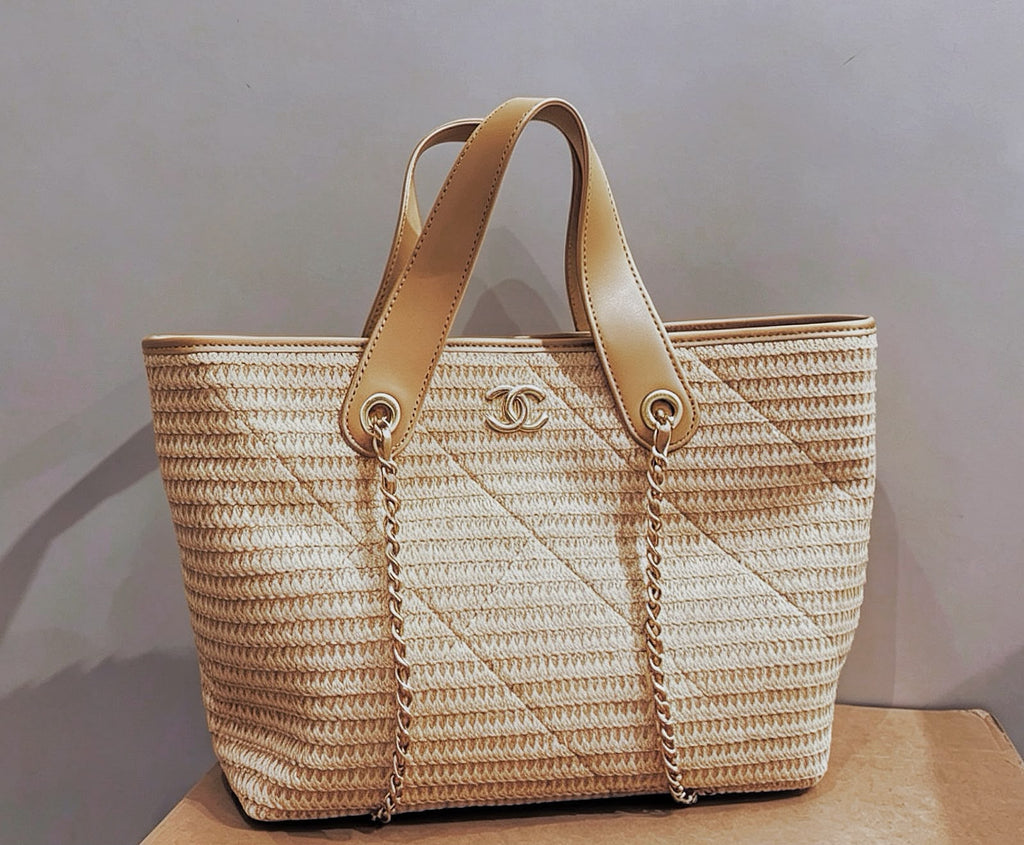 CHANEL Woven Beach Style Tote — 45 cm | A+ Without Box