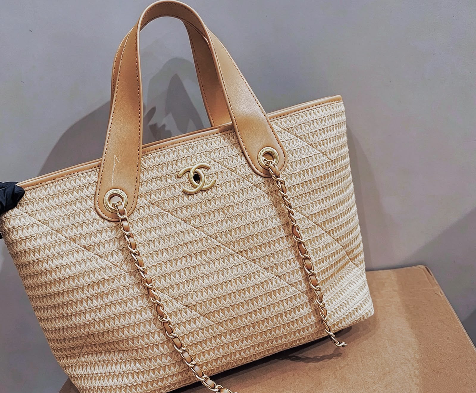 CHANEL Woven Beach Style Tote — 45 cm | A+ Without Box