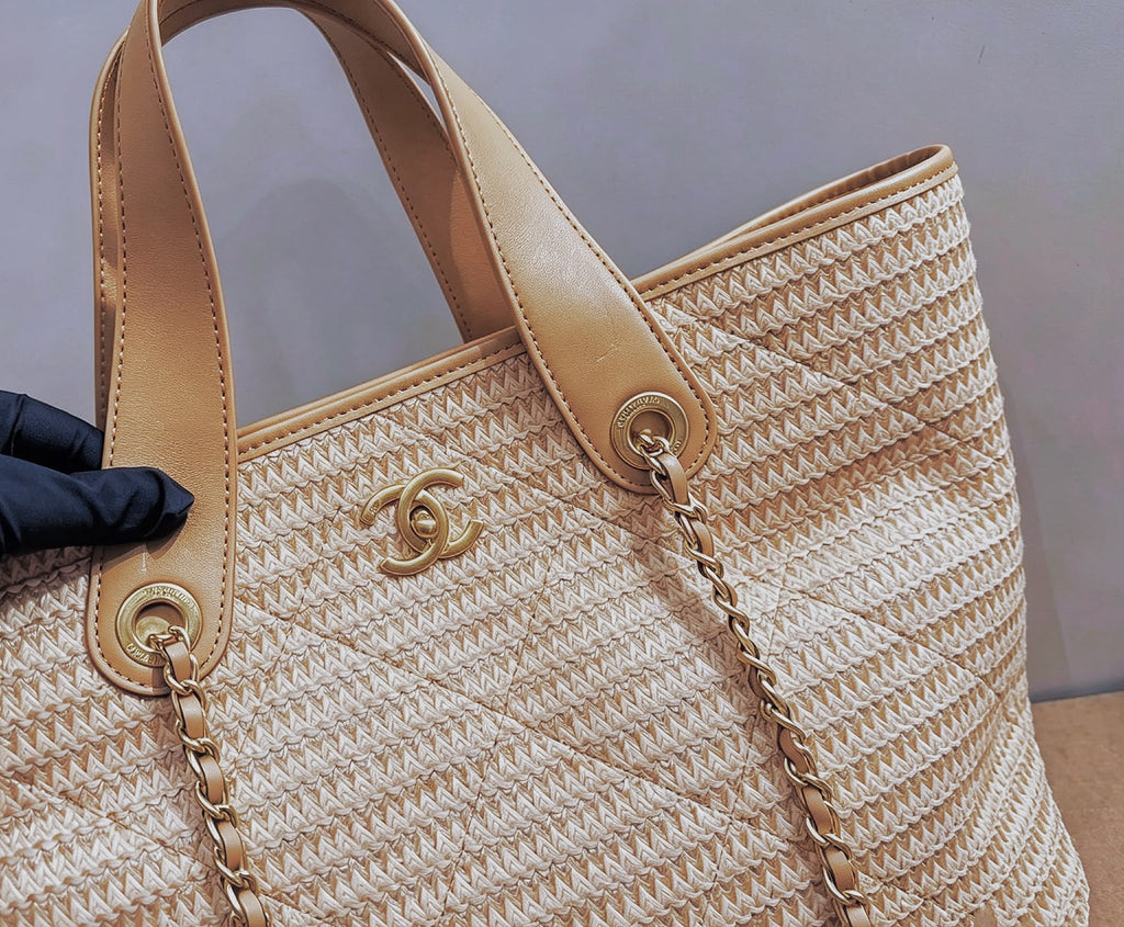 CHANEL Woven Beach Style Tote — 45 cm | A+ Without Box