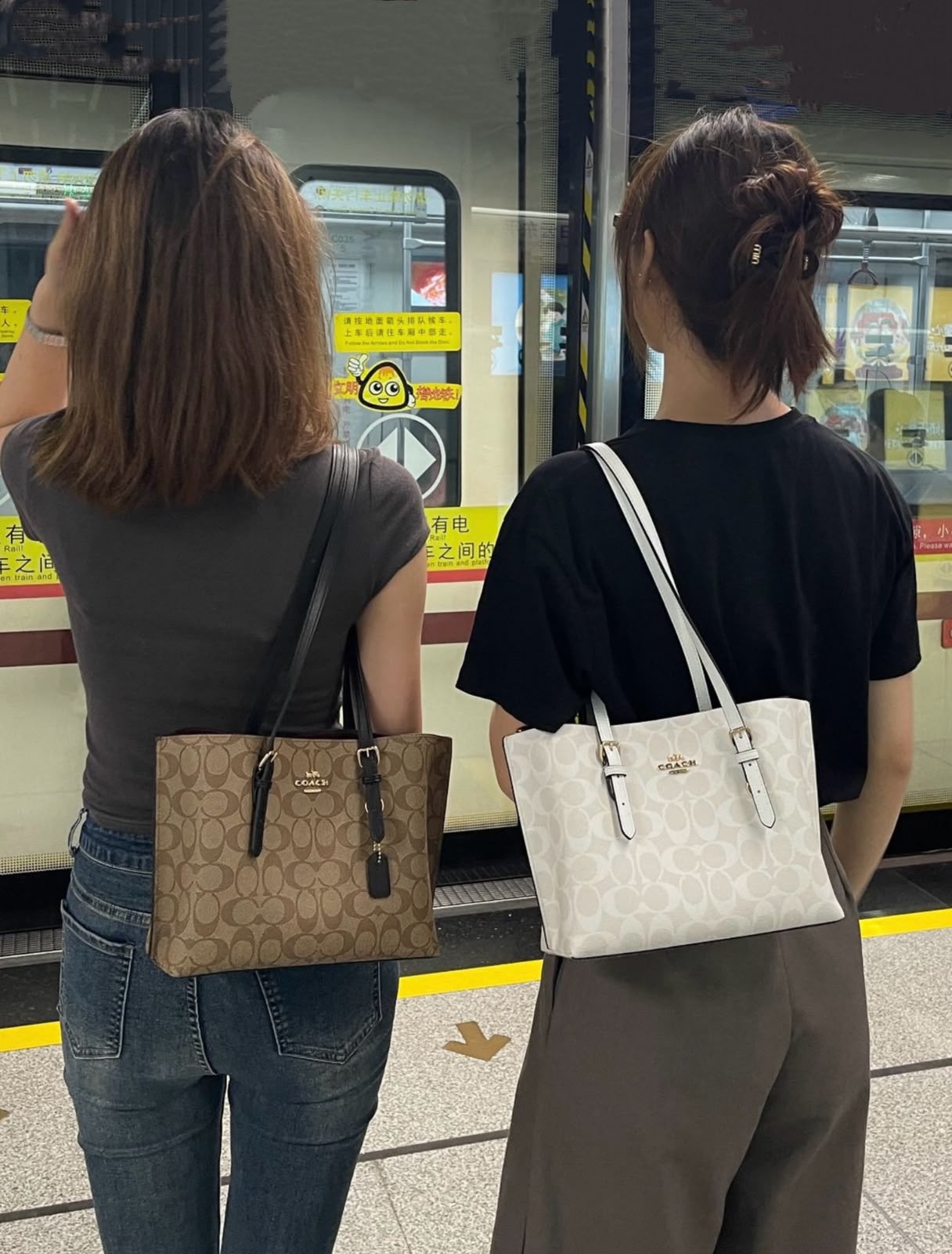 COACH Signature Canvas Tote — 28 cm | 8 Colors With Box