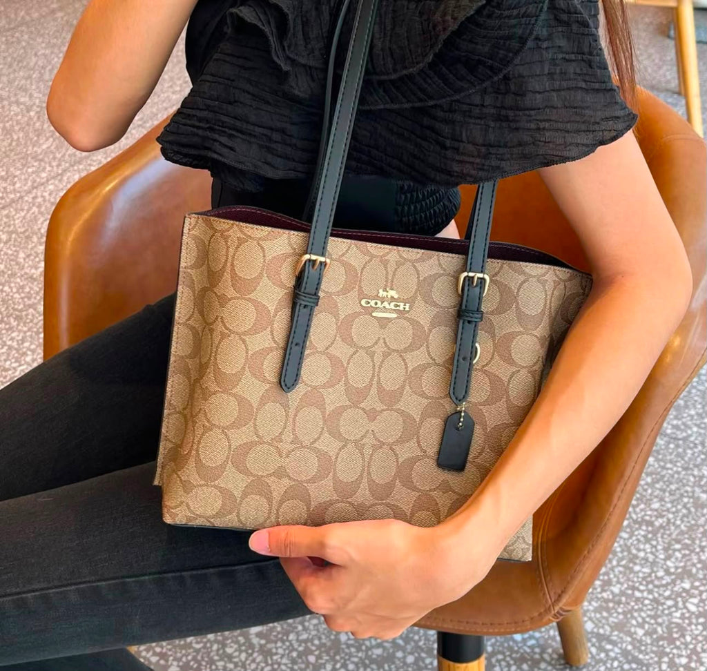 COACH Signature Canvas Tote — 28 cm | 8 Colors With Box