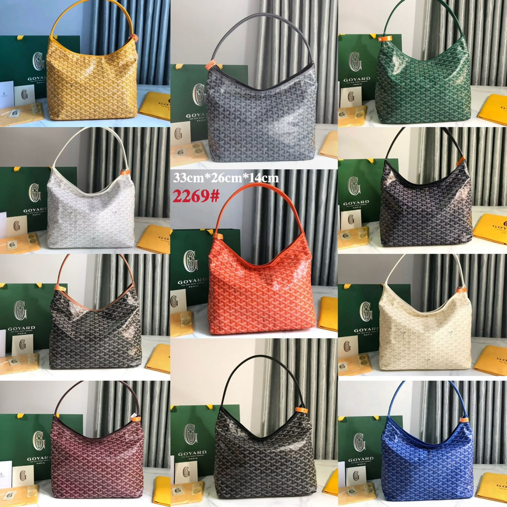 GOYARD Chevron Print Hobo Bag — 33 cm | 11 Colors Without Box
