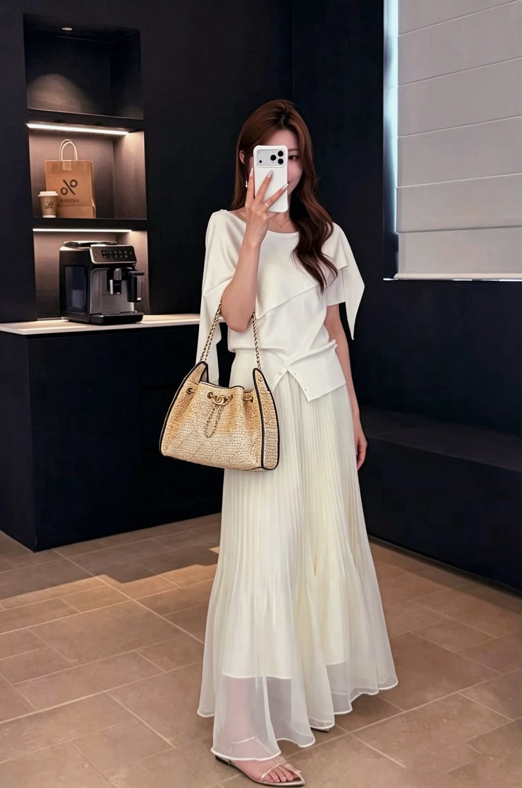 CHANEL Drawstring Bag 22 cm Without Box