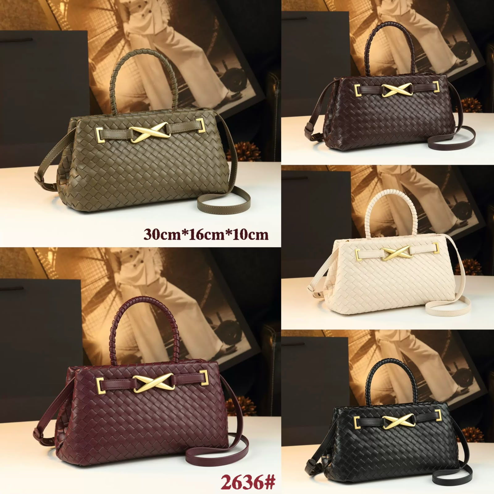 BOTTEGA Woven Bag  30 cm 5 Colors With Box