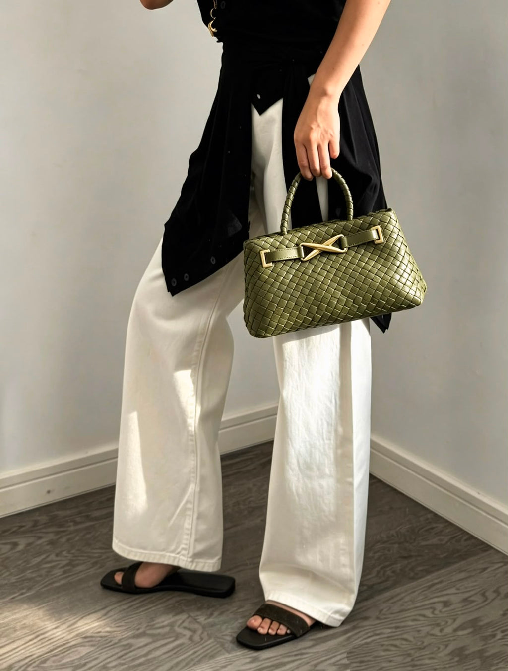 BOTTEGA Woven Bag  30 cm 5 Colors With Box