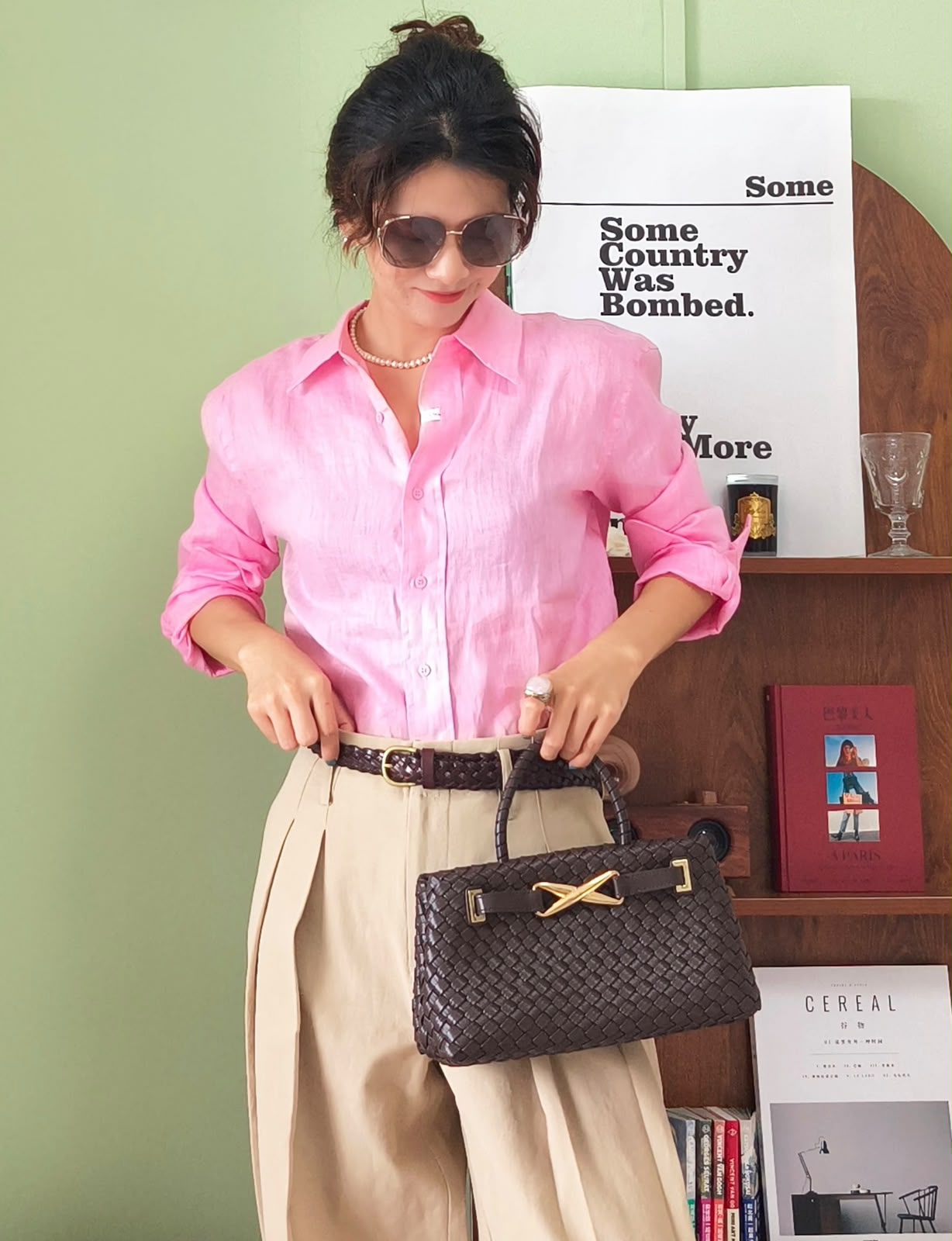 BOTTEGA Woven Bag  30 cm 5 Colors With Box