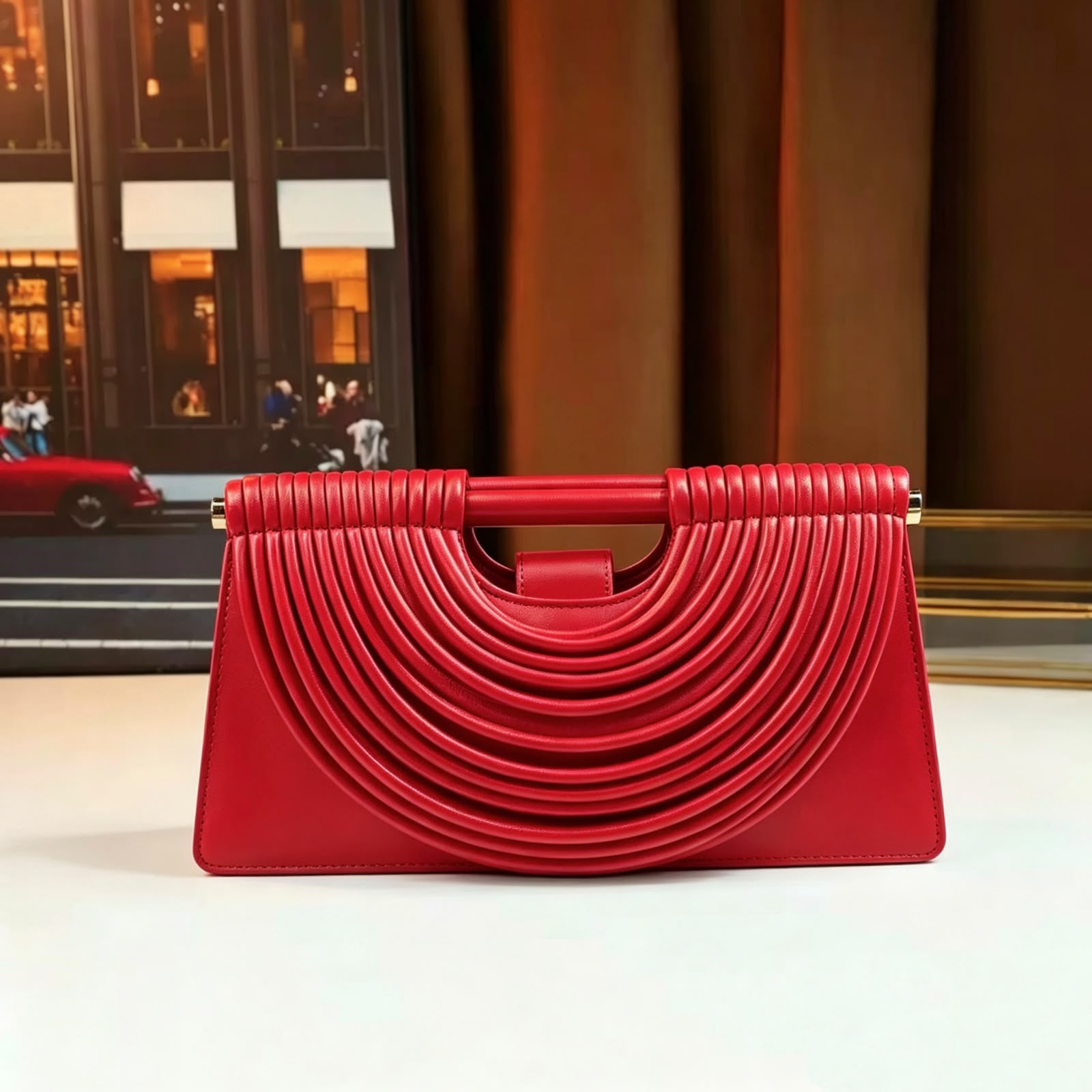 BOTTEGA Draped Arch Bag 32 cm with Box