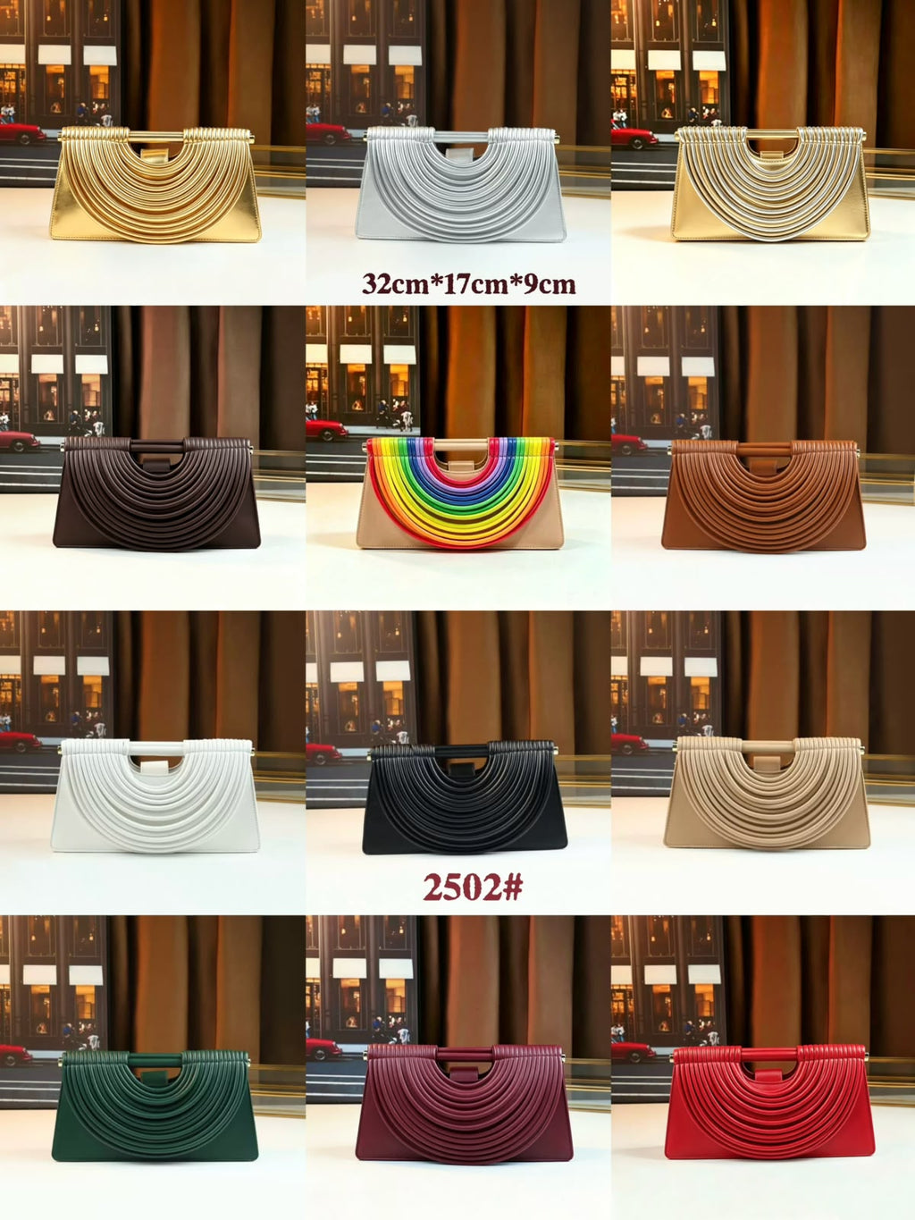 BOTTEGA Draped Arch Bag 32 cm with Box