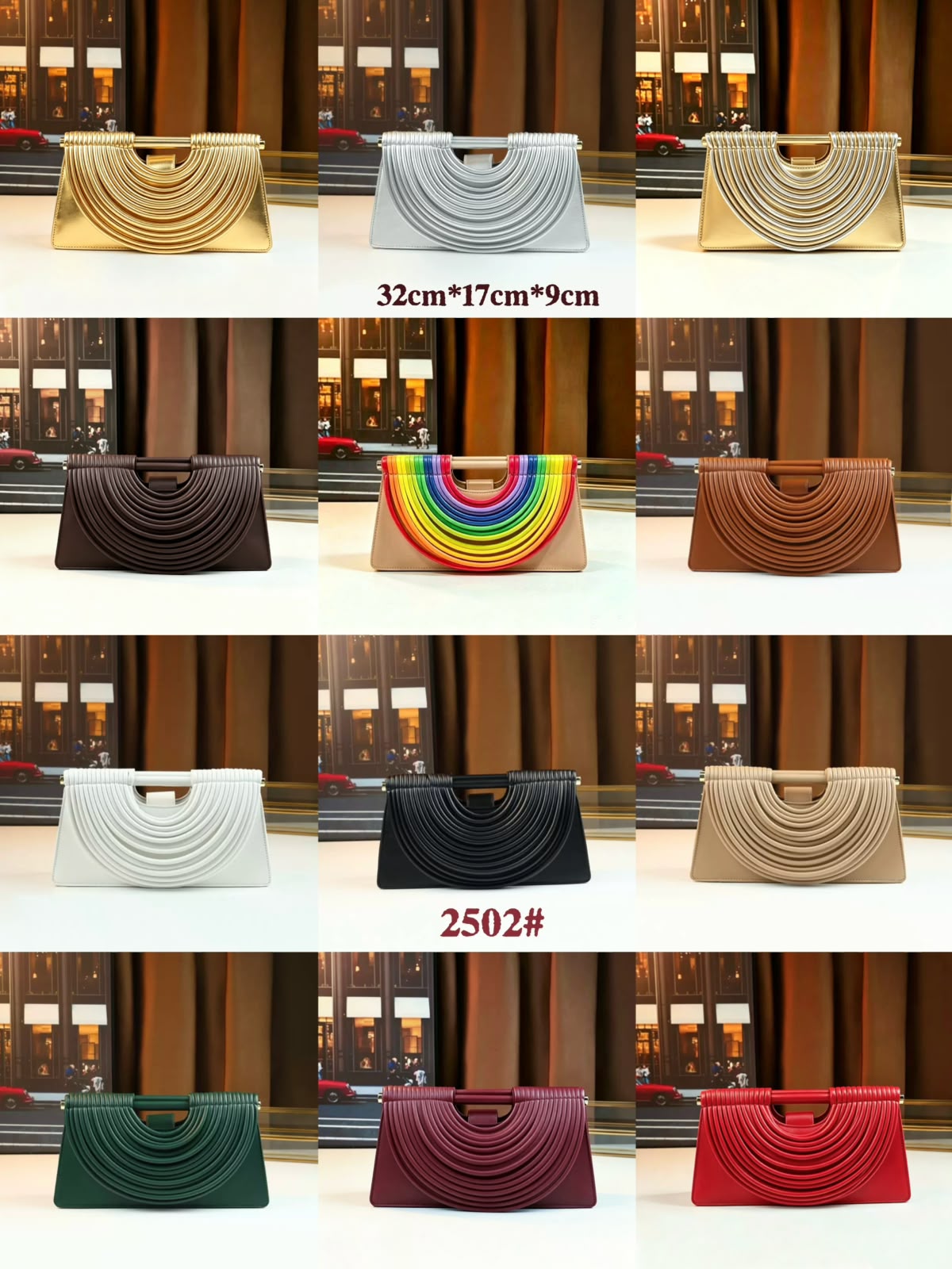 BOTTEGA Draped Arch Bag 32 cm with Box
