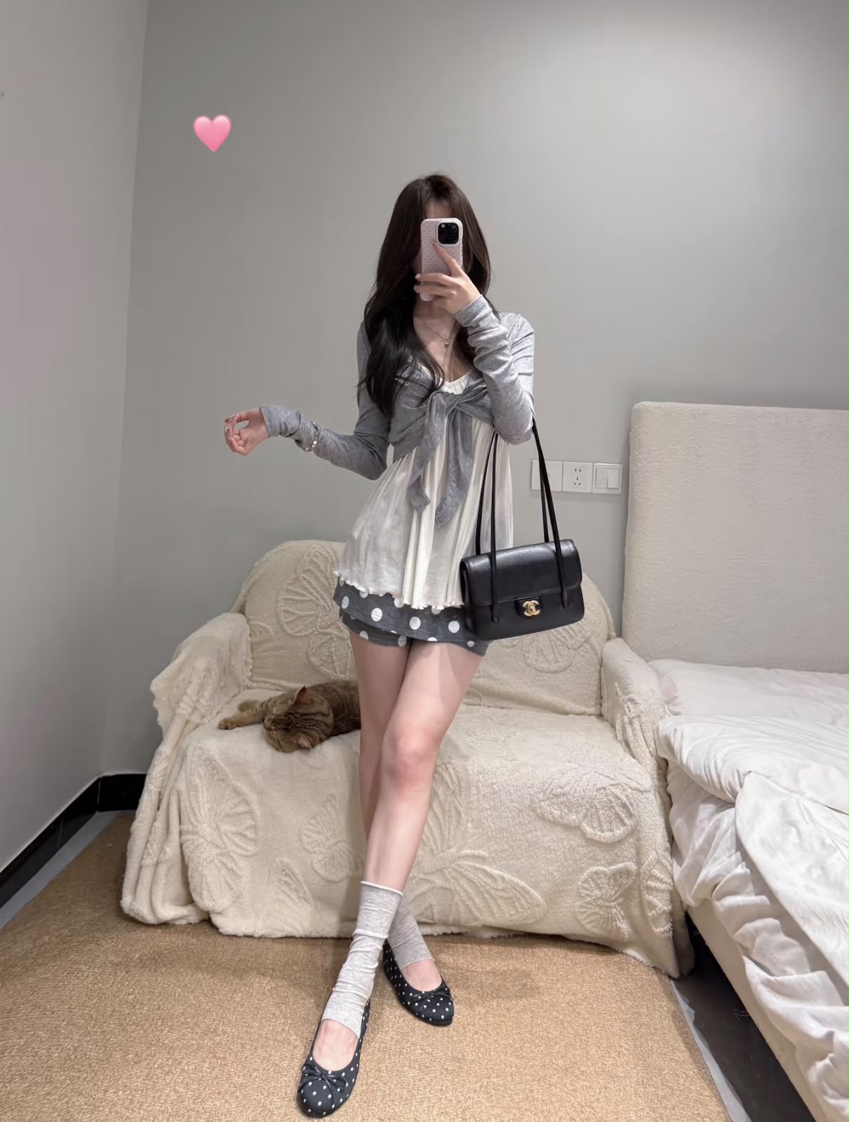 CHANEL Double-Strap Flap Bag 22 cm With Box