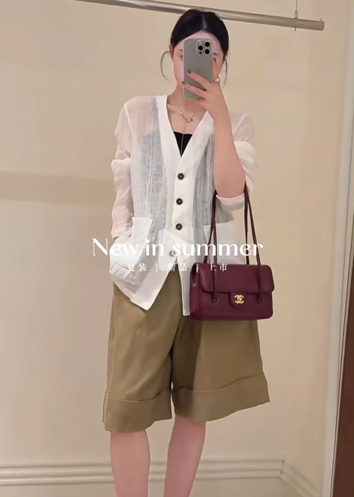 CHANEL Double-Strap Flap Bag 22 cm With Box