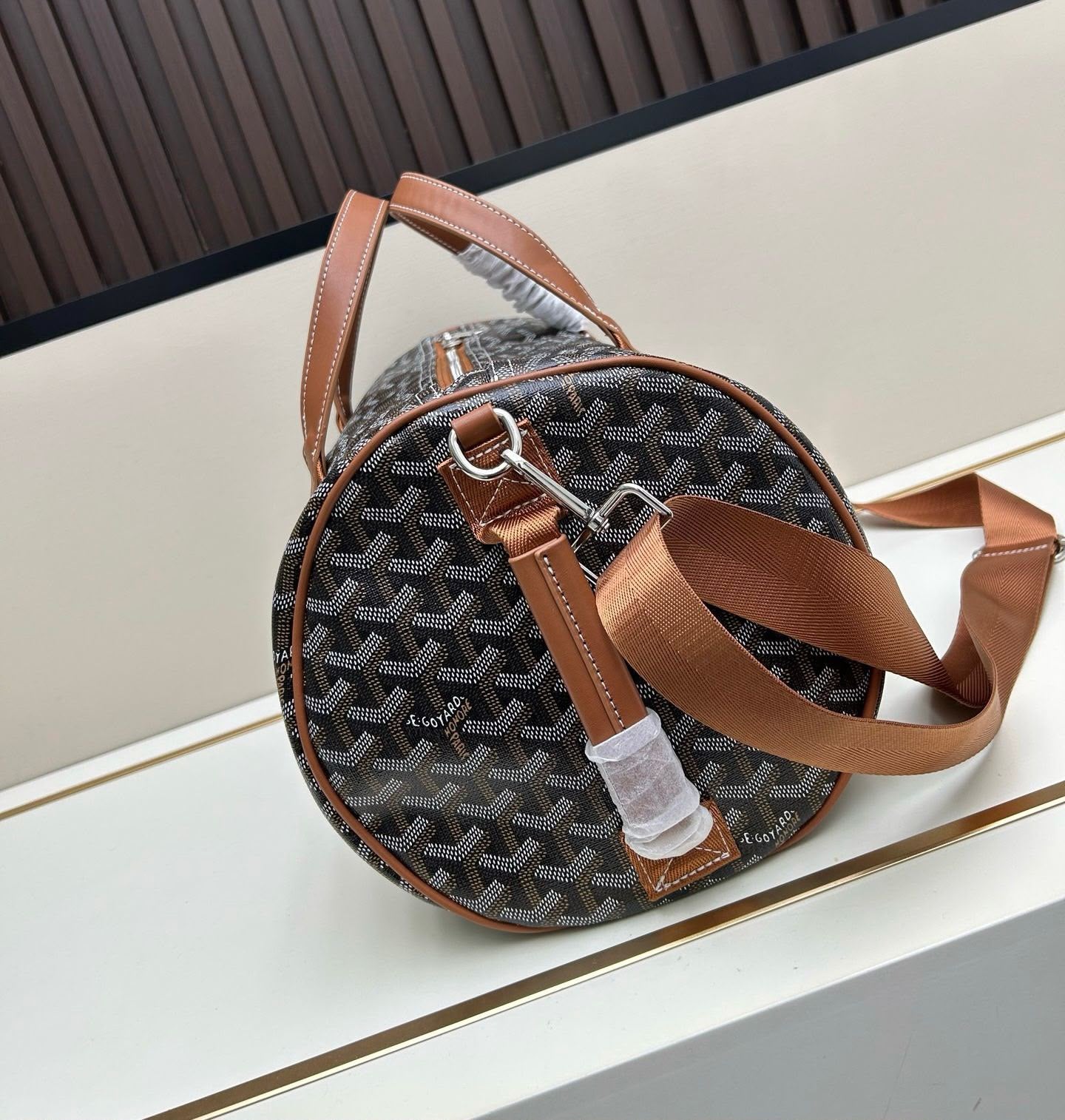 GOYARD Chevron Print Duffel Bag 40 cm