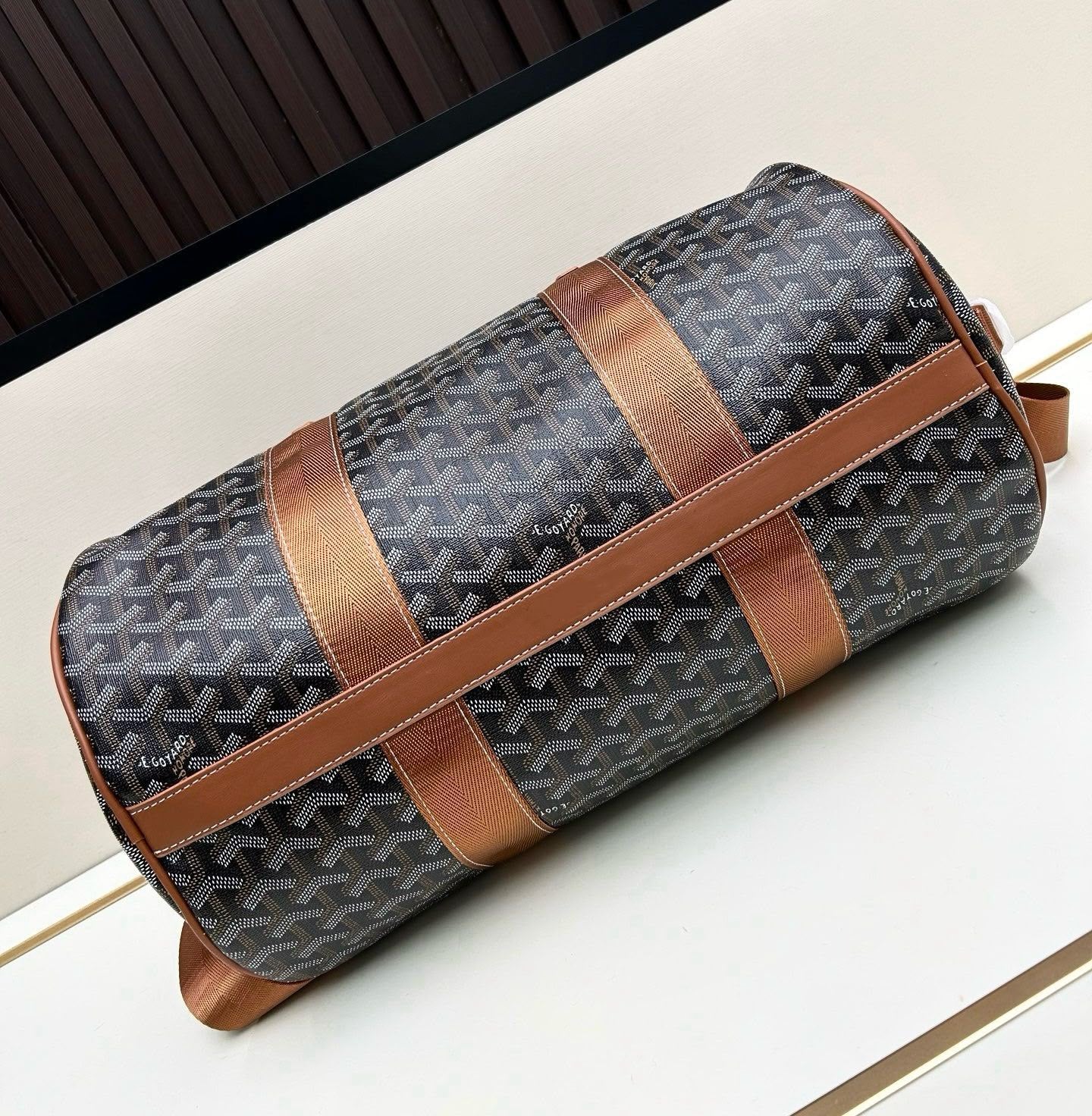 GOYARD Chevron Print Duffel Bag 40 cm