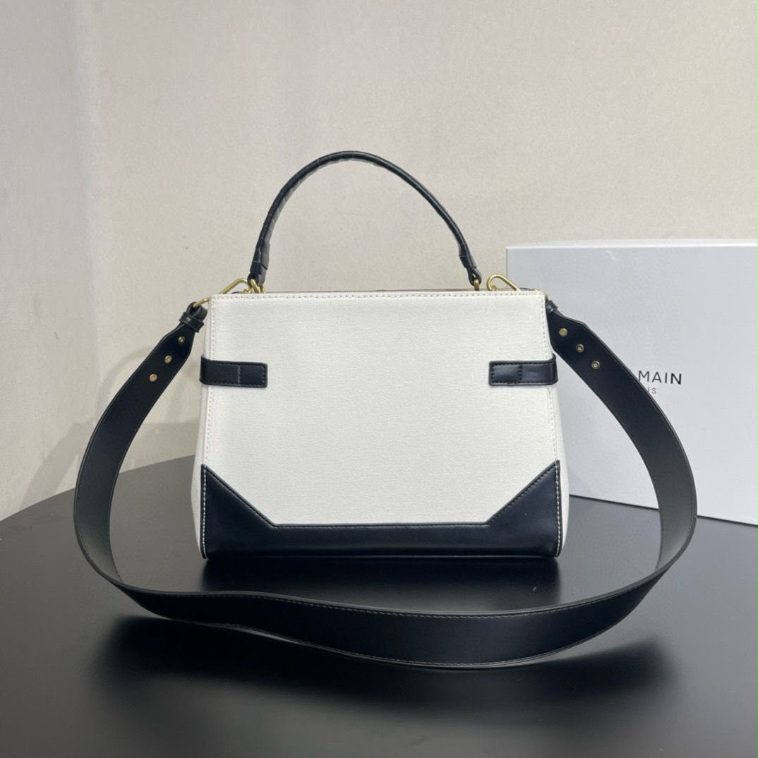 BALMAIN B-Buzz Logo Top Handle Bag 22 cm A+