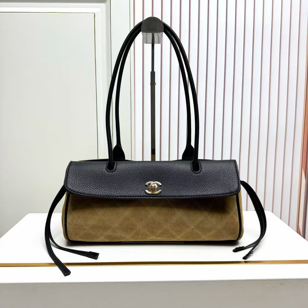 CHANEL Quilted Panel Shoulder Bag 33 cm Master