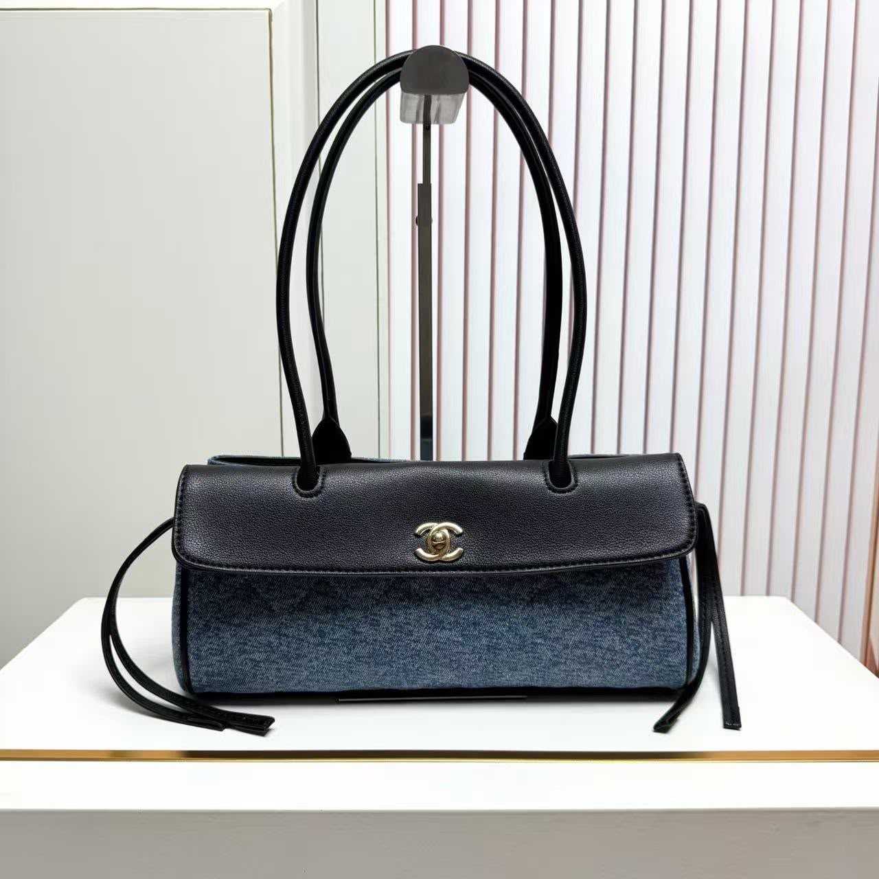 CHANEL Quilted Panel Shoulder Bag 33 cm Master
