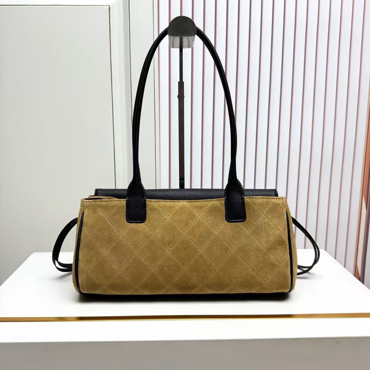 CHANEL Quilted Panel Shoulder Bag 33 cm Master