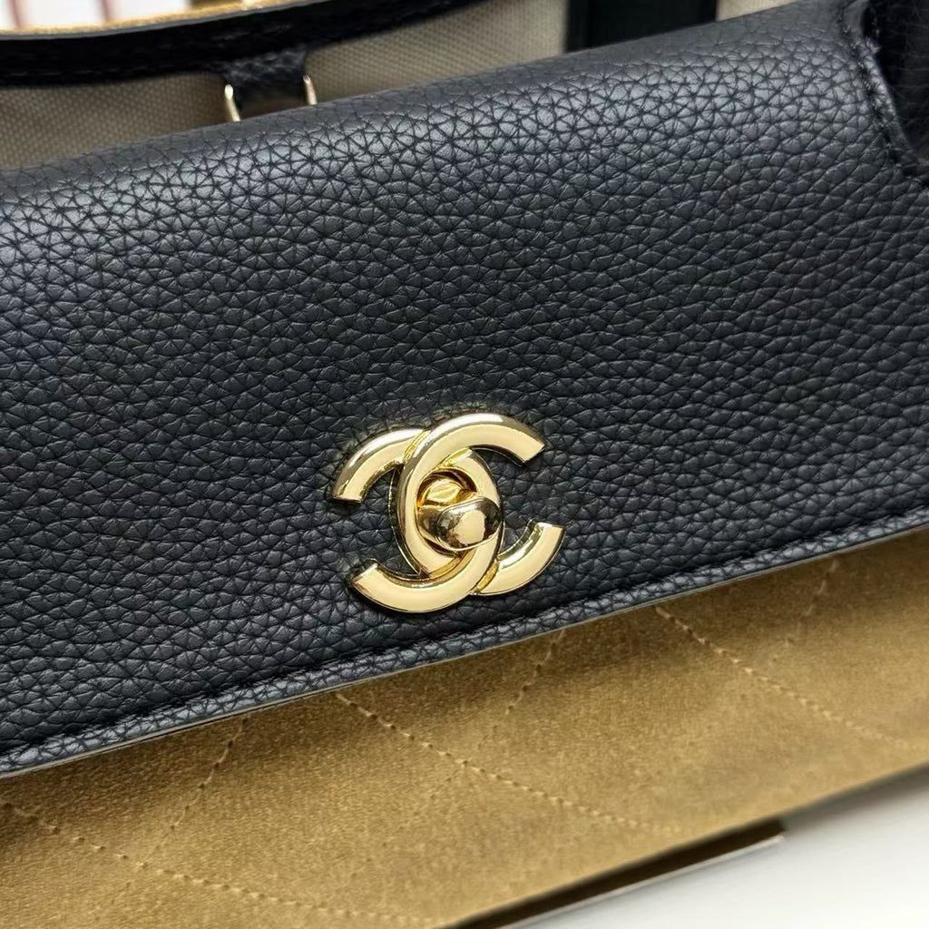 CHANEL Quilted Panel Shoulder Bag 33 cm Master