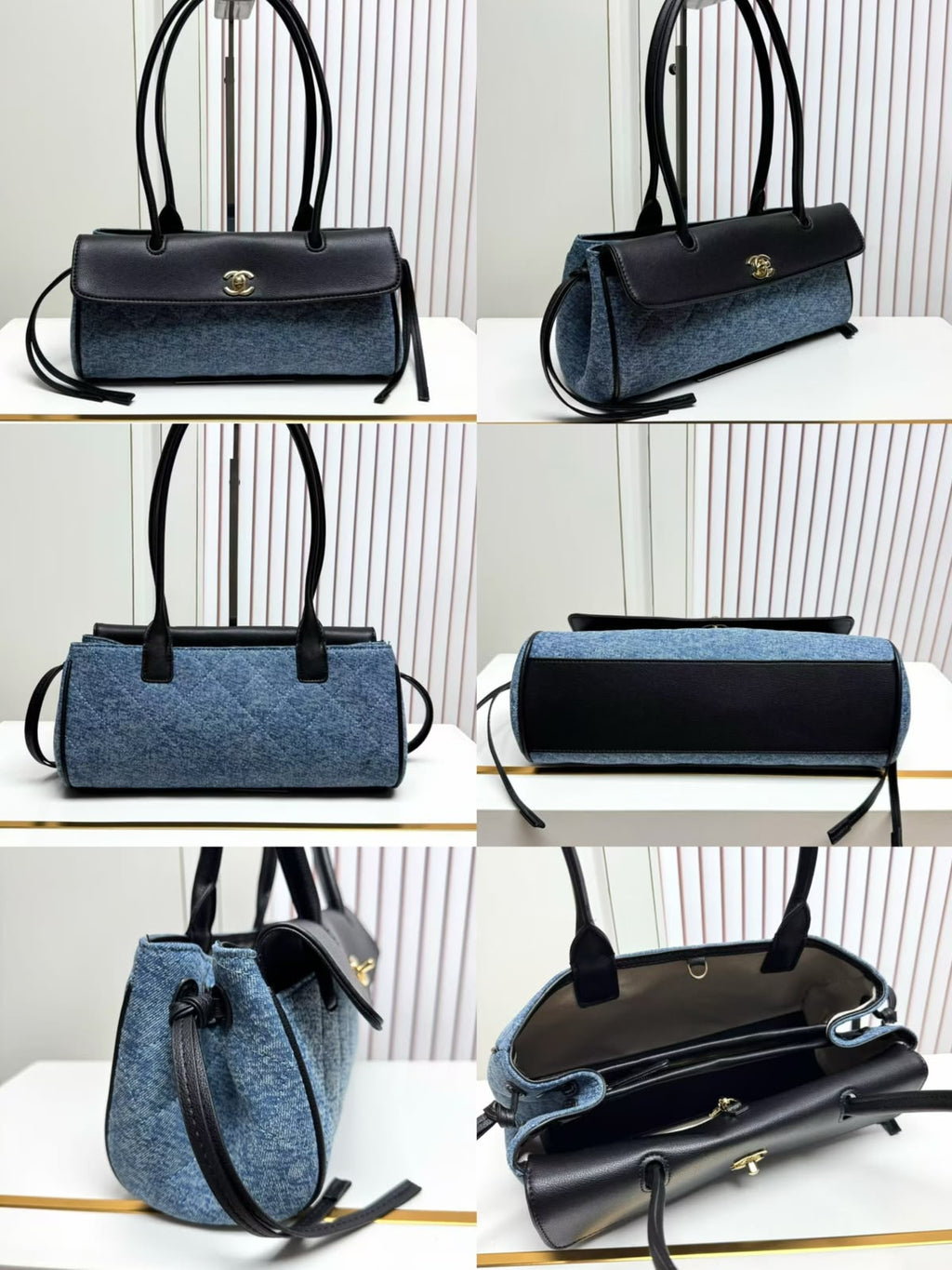 CHANEL Quilted Panel Shoulder Bag 33 cm Master