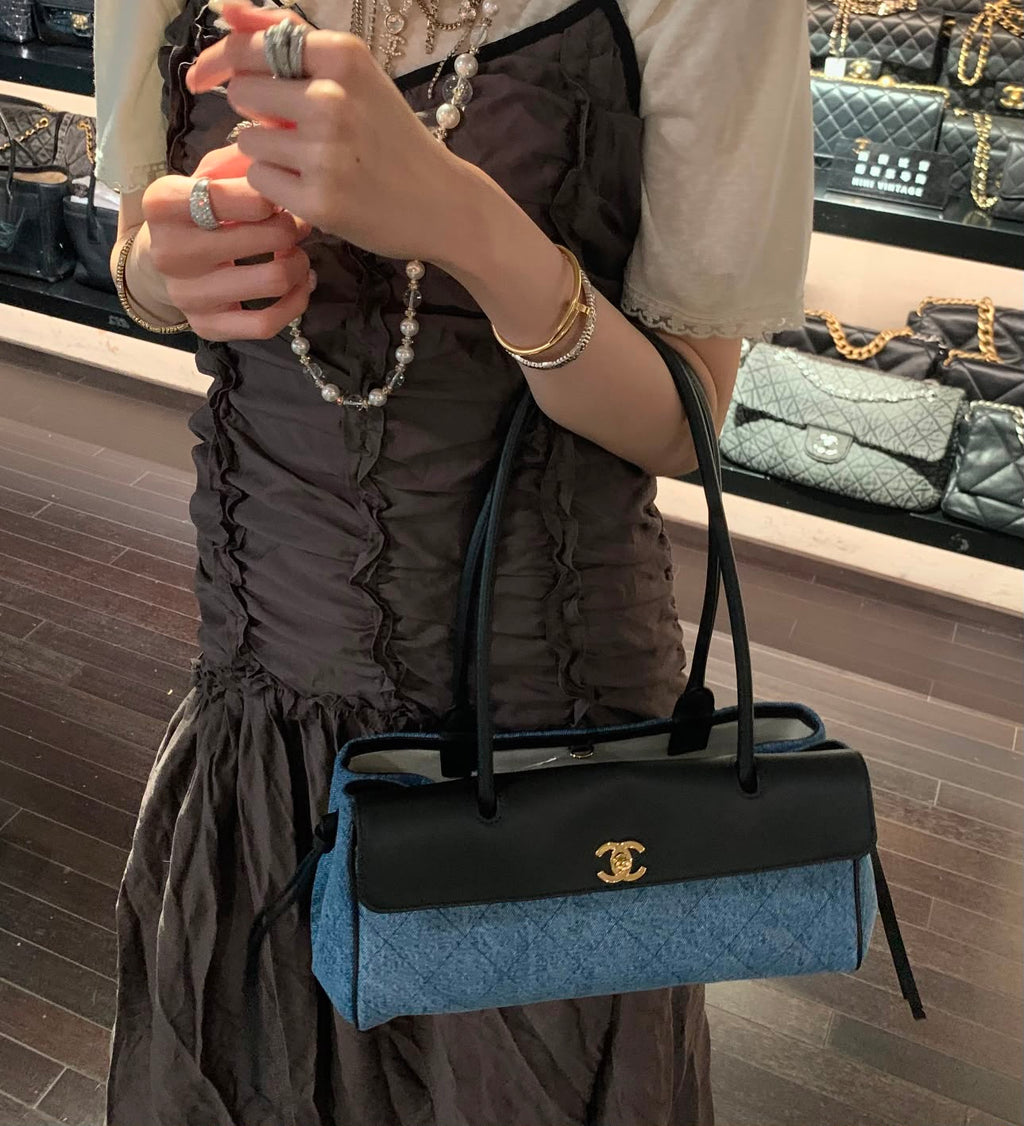 CHANEL Quilted Panel Shoulder Bag 33 cm Master