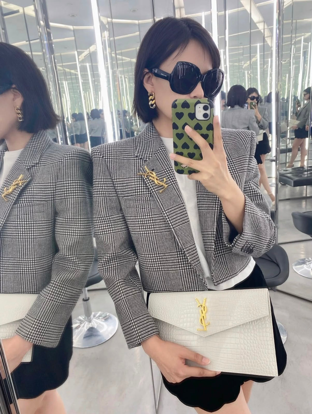 YSL Envelope Clutch Pouch 28 cm A+