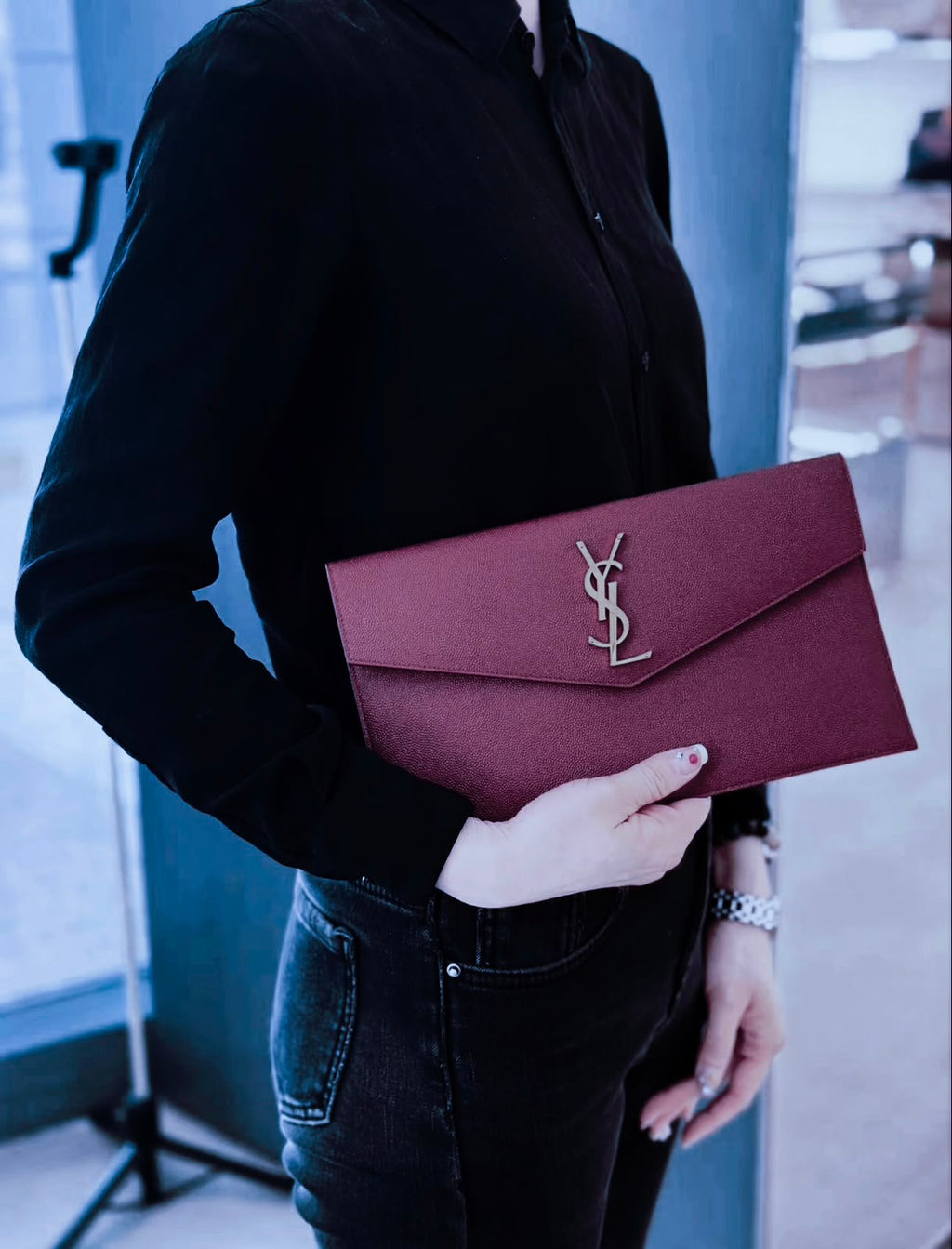 YSL Envelope Clutch Pouch 28 cm A+