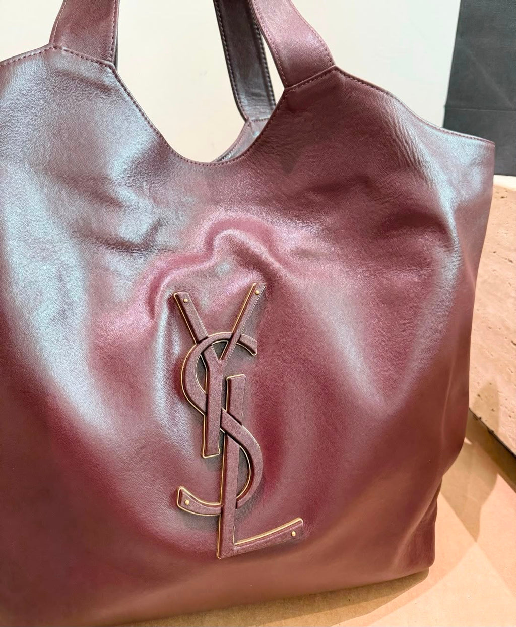 YSL Large Logo Tote Leather 58 cm Master